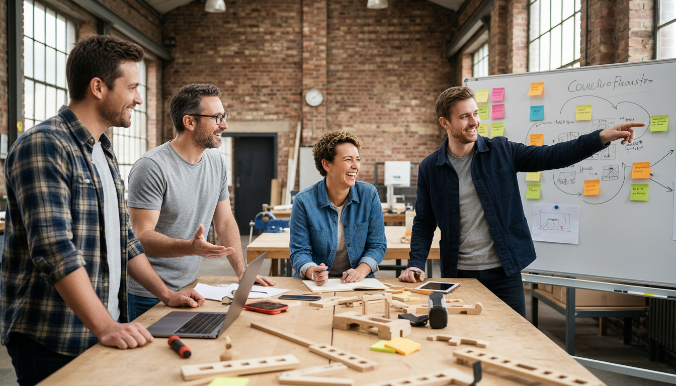 Team collaboration in workshop setting - transformery business transformation